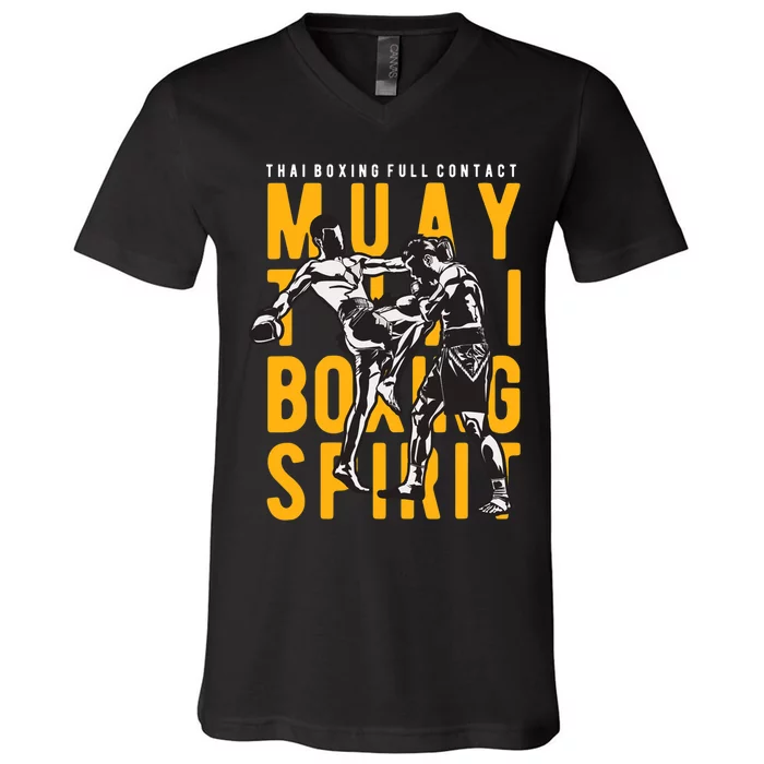 Muay Thai Thai Boxing V-Neck T-Shirt