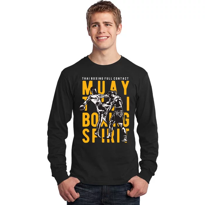 Muay Thai Thai Boxing Tall Long Sleeve T-Shirt