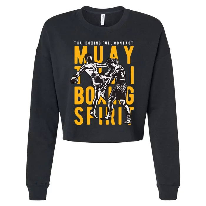 Muay Thai Thai Boxing Cropped Pullover Crew