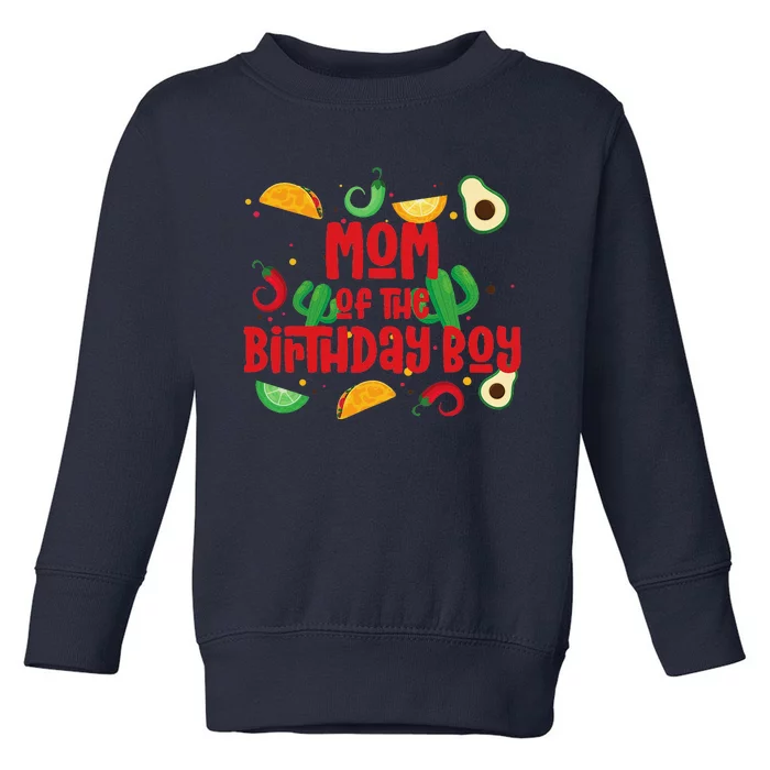 Mom Taco Twosday Fiesta Taco Birthday Theme 2yr Toddler Sweatshirt