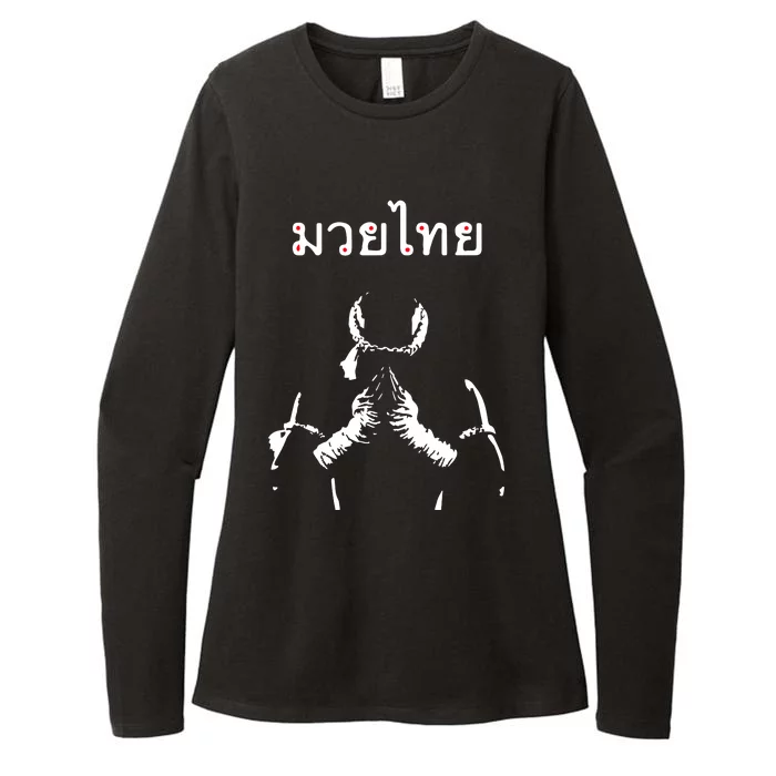 Muay Thai Thai Boxing Womens CVC Long Sleeve Shirt