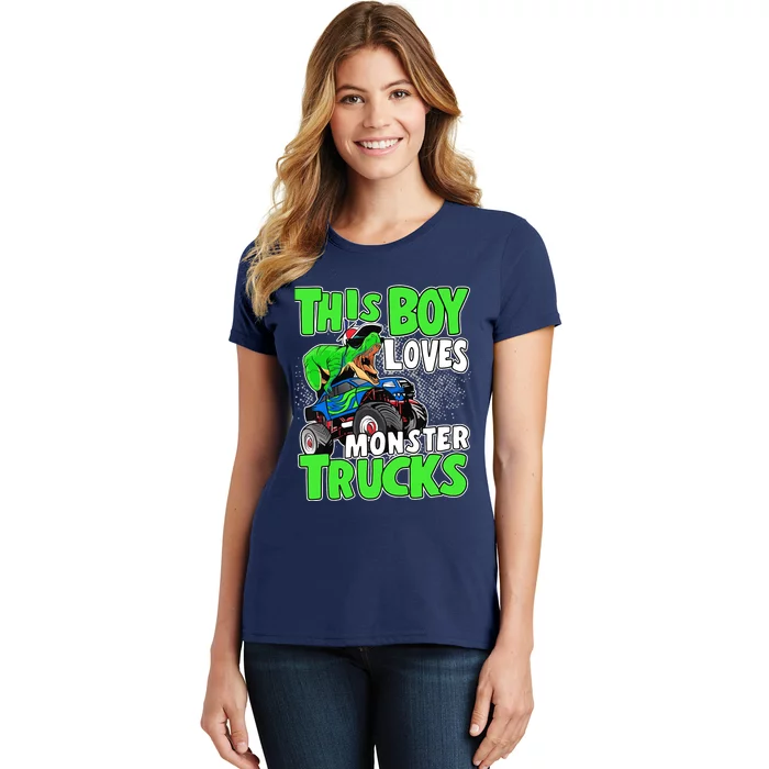 Monster Truck Toddler Boys This Boy Loves Monster Trucks Women's T-Shirt