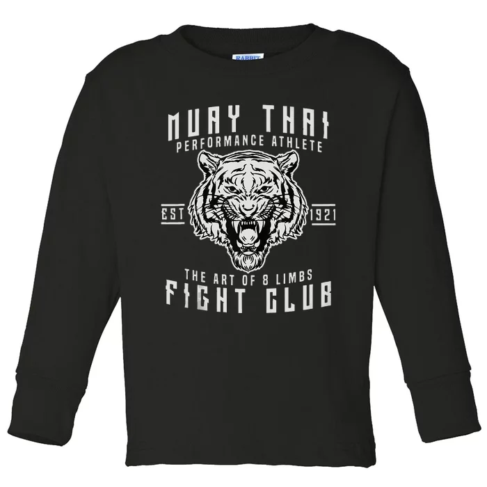 Muay Thai Thai Boxing Kickboxing Gift Toddler Long Sleeve Shirt