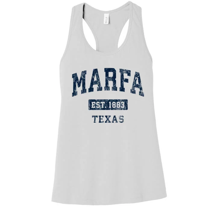 Marfa Texas Tx Vintage Sports Established Women's Racerback Tank