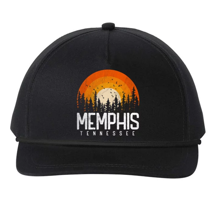 Memphis Tennessee Tn Cool Gift Retro Style Vintage 70s 80s Gift Snapback Five-Panel Rope Hat