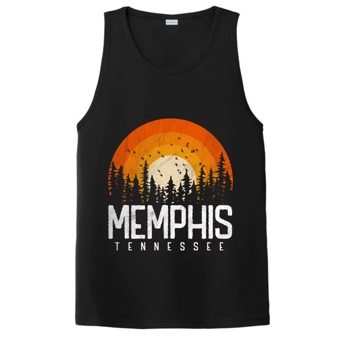 Memphis Tennessee Tn Cool Gift Retro Style Vintage 70s 80s Gift Performance Tank