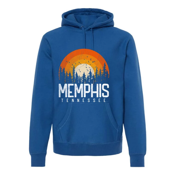 Memphis Tennessee Tn Cool Gift Retro Style Vintage 70s 80s Gift Premium Hoodie