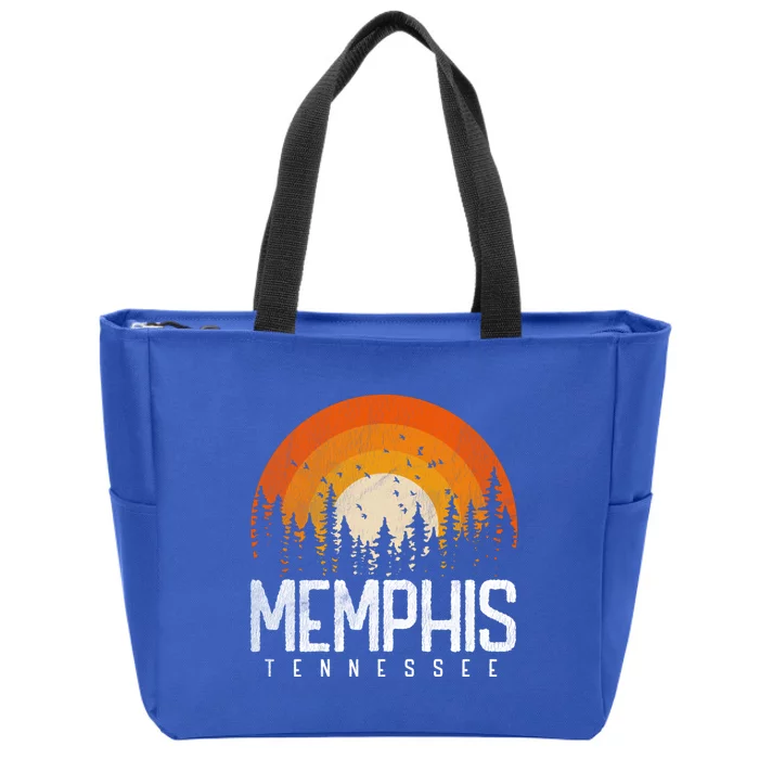 Memphis Tennessee Tn Cool Gift Retro Style Vintage 70s 80s Gift Zip Tote Bag