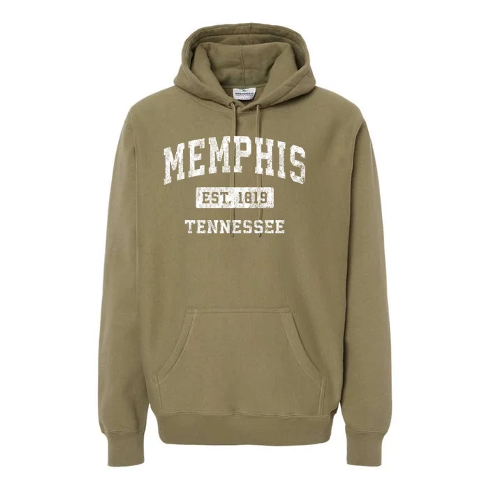 Memphis Tennessee Tn Vintage Established Sports Premium Hoodie