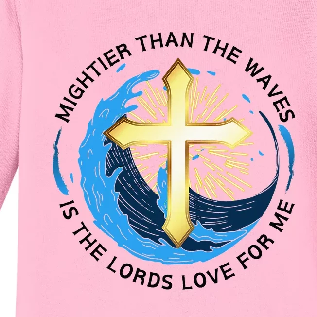 Mightier Than The Waves Of The Sea Is His Love Baby Long Sleeve Bodysuit