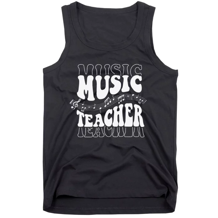 Music Teacher Teacher Life Love Music with Teacher Gifts Tank Top