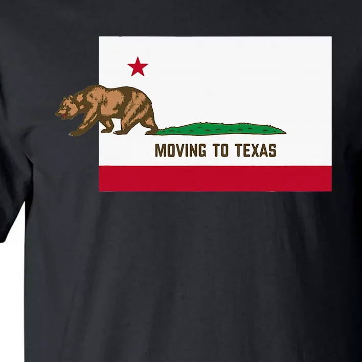 Moving To Texas Leaving California Funny Designed Tall T-Shirt