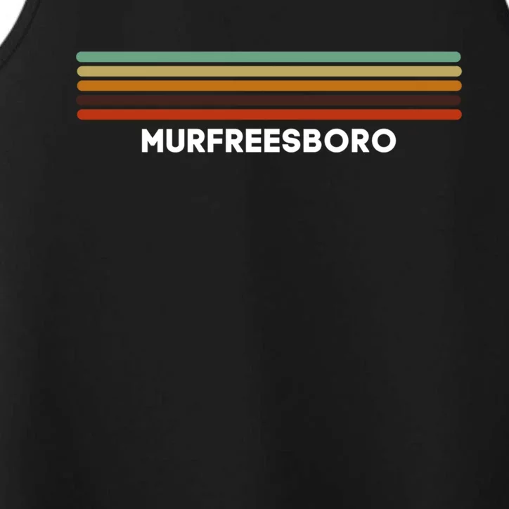 Murfreesboro Tennessee Tn Us Cities Of America Retro Gift Performance Tank