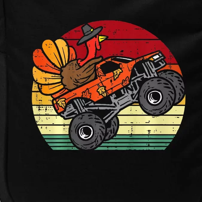 Monster Truck Turkey Sunset Retro Thanksgiving Impact Tech Backpack