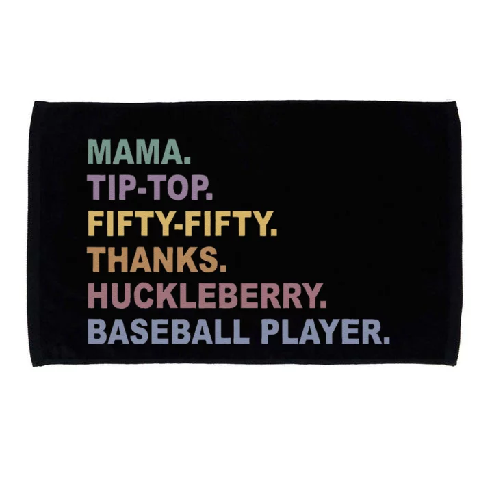 Mama Tip Top Fifty Thanks Huckleberry Baseball Player Mom Microfiber Hand Towel