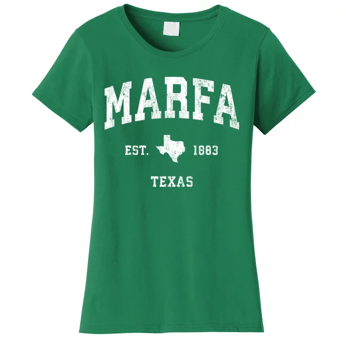 Marfa Texas Tx Vintage Athletic Sports Women's T-Shirt