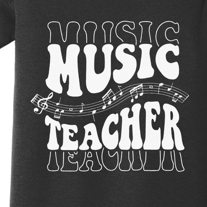 Music Teacher Teacher Life Love Music with Teacher Gifts Baby Bodysuit