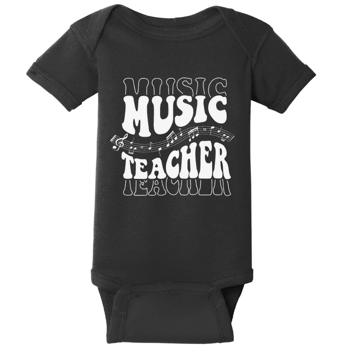 Music Teacher Teacher Life Love Music with Teacher Gifts Baby Bodysuit