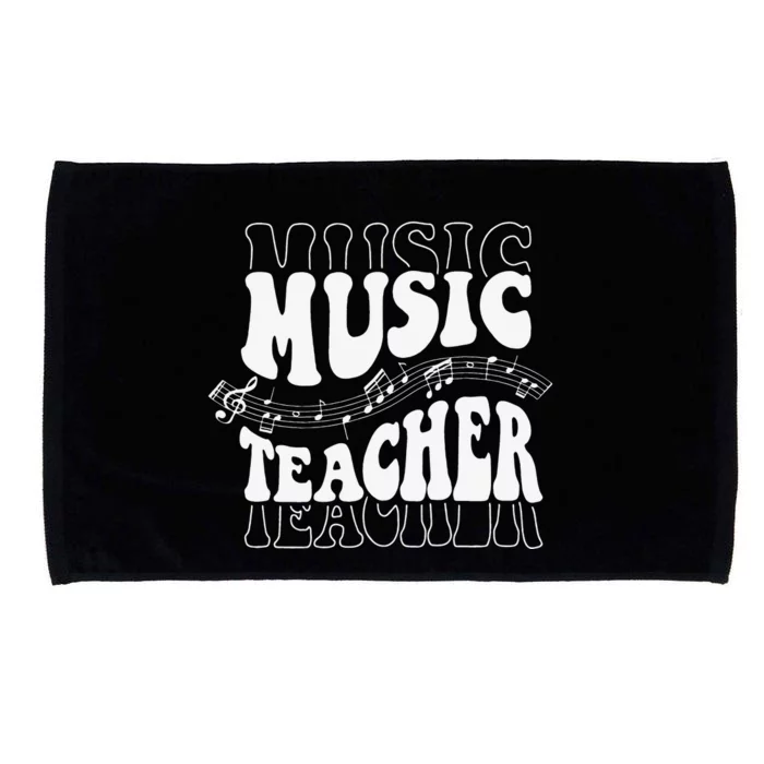 Music Teacher Teacher Life Love Music with Teacher Gifts Microfiber Hand Towel