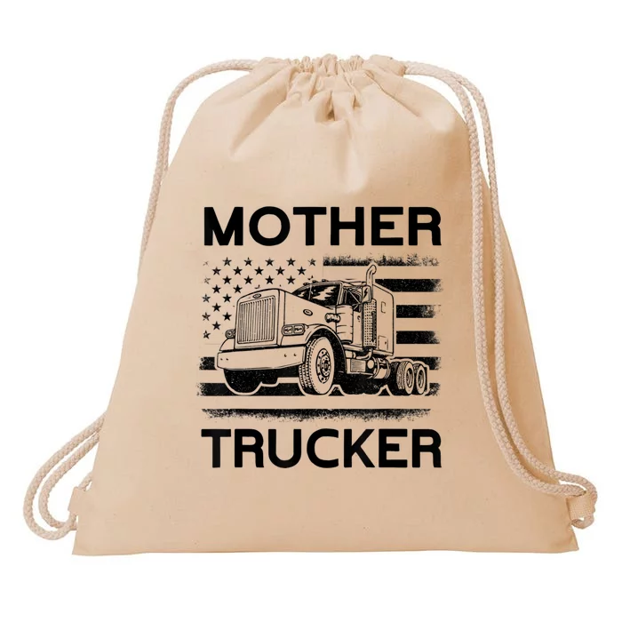 Mother Trucker Truck Driver Drawstring Bag