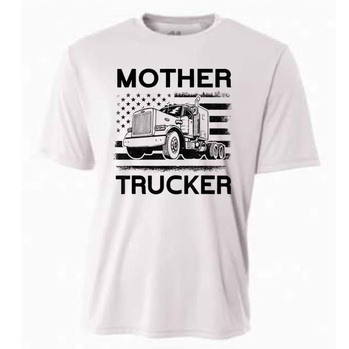 Mother Trucker Truck Driver Cooling Performance Crew T-Shirt