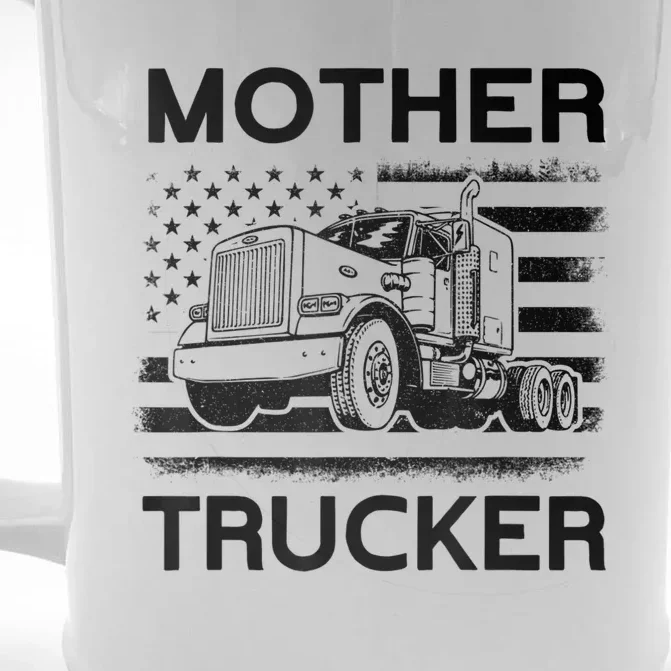 Mother Trucker Truck Driver Front & Back Beer Stein