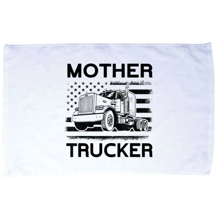 Mother Trucker Truck Driver Microfiber Hand Towel