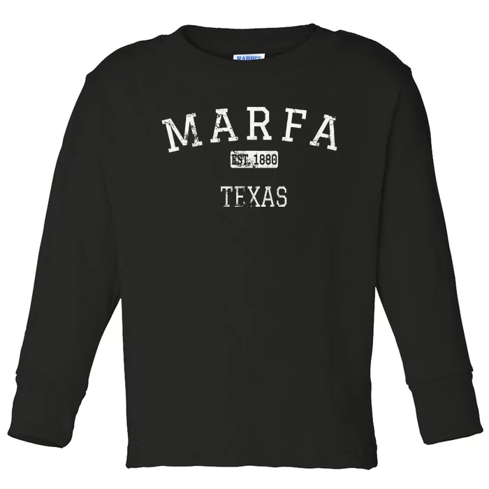 Marfa Texas Tx Vintage Toddler Long Sleeve Shirt