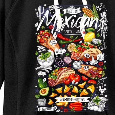 Mexican Tacos Taco Tradition Foodie Food Lover Women's Fleece Hoodie