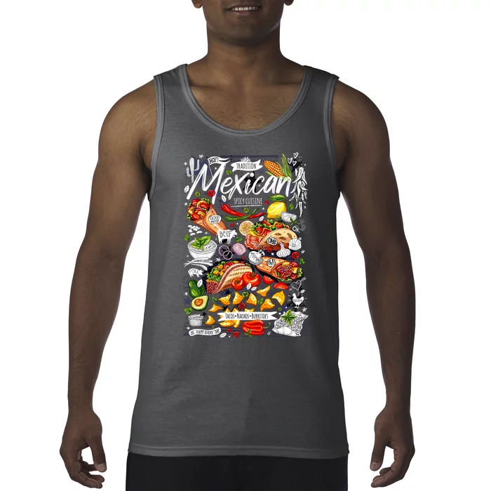 Mexican Tacos Taco Tradition Foodie Food Lover Tank Top