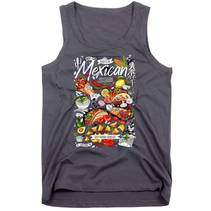 Mexican Tacos Taco Tradition Foodie Food Lover Tank Top