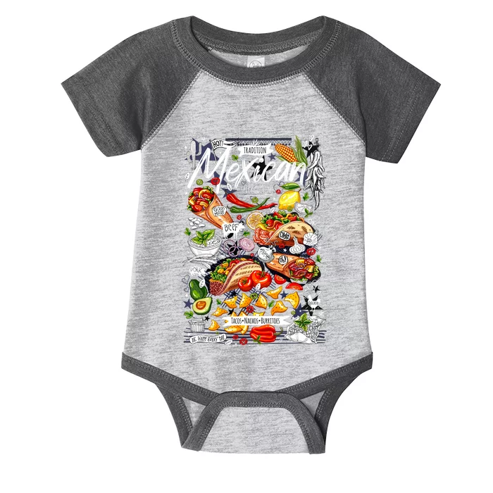 Mexican Tacos Taco Tradition Foodie Food Lover Infant Baby Jersey Bodysuit