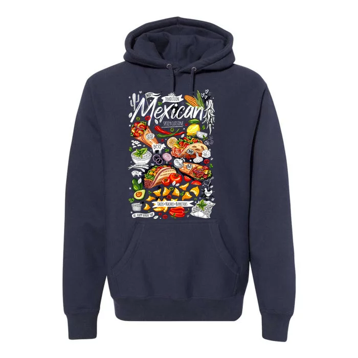 Mexican Tacos Taco Tradition Foodie Food Lover Premium Hoodie