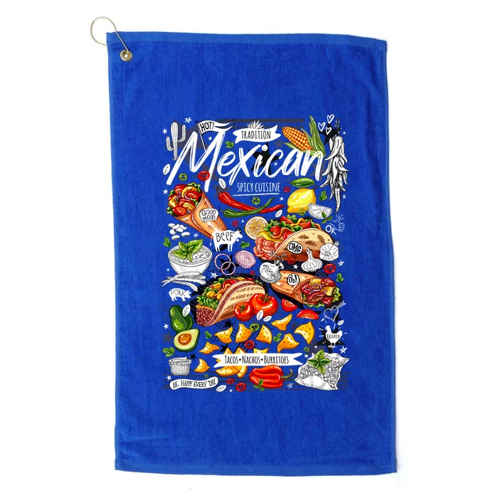 Mexican Tacos Taco Tradition Foodie Food Lover Platinum Collection Golf Towel