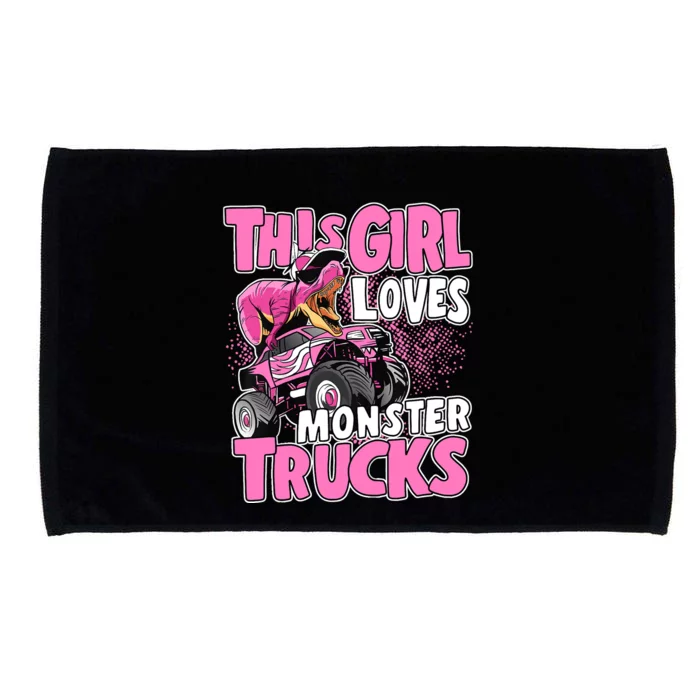 Monster Truck This Girl Loves Monster Trucks Microfiber Hand Towel