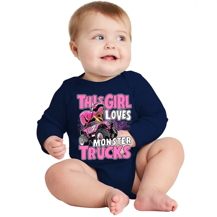 Monster Truck This Girl Loves Monster Trucks Baby Long Sleeve Bodysuit