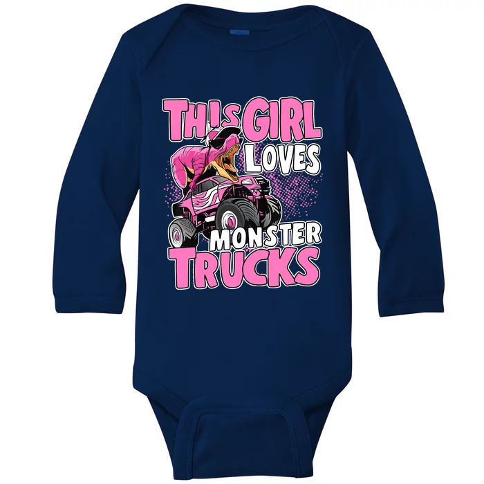 Monster Truck This Girl Loves Monster Trucks Baby Long Sleeve Bodysuit