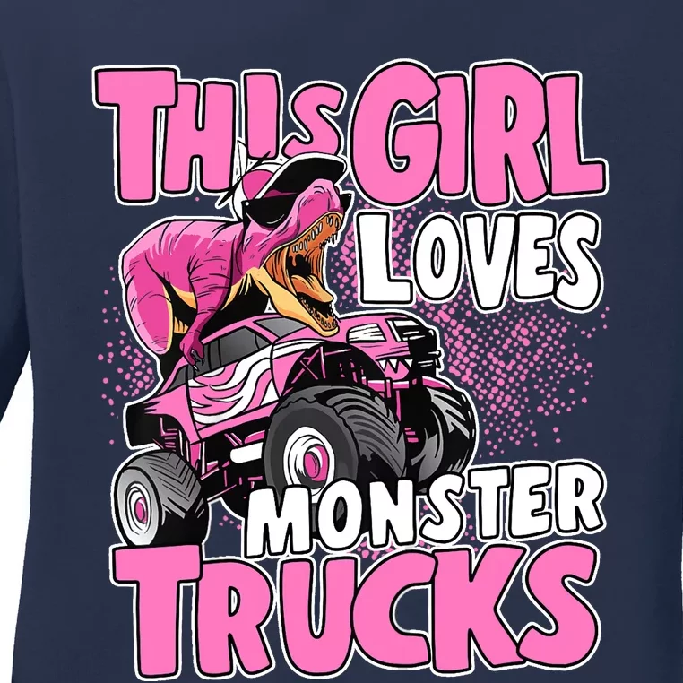 Monster Truck This Girl Loves Monster Trucks Ladies Long Sleeve Shirt