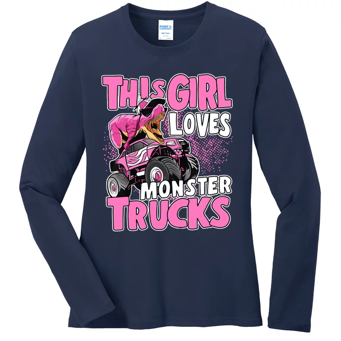 Monster Truck This Girl Loves Monster Trucks Ladies Long Sleeve Shirt