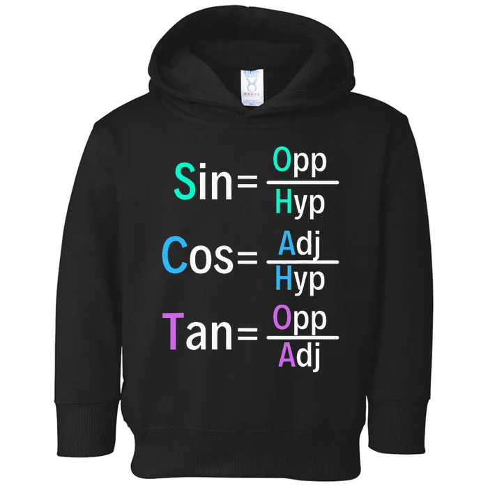 Math Teacher Trigonometry SOH CAH TOA Geometry Toddler Hoodie