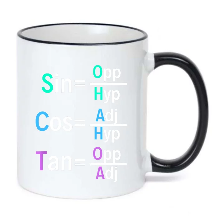 Math Teacher Trigonometry SOH CAH TOA Geometry Black Color Changing Mug