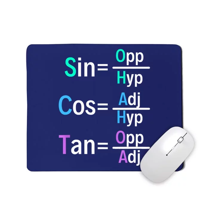 Math Teacher Trigonometry SOH CAH TOA Geometry Mousepad