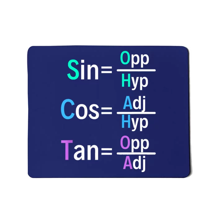 Math Teacher Trigonometry SOH CAH TOA Geometry Mousepad