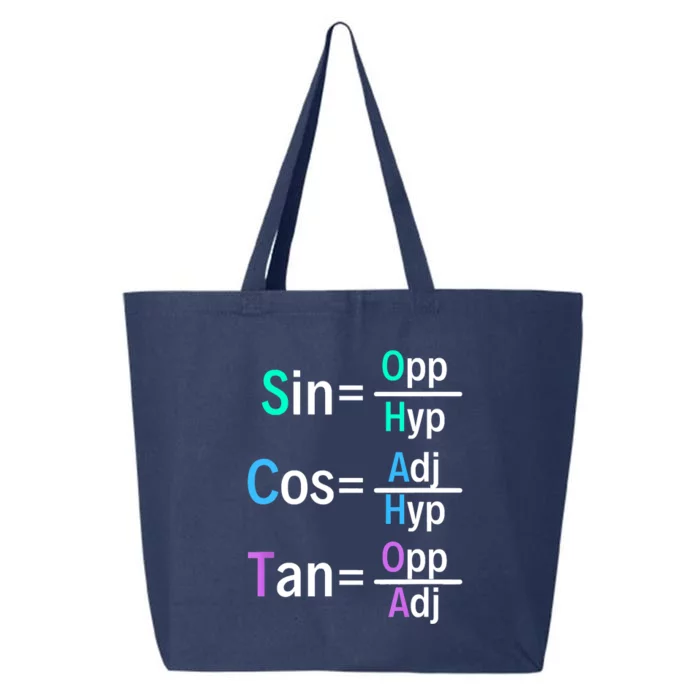 Math Teacher Trigonometry SOH CAH TOA Geometry 25L Jumbo Tote