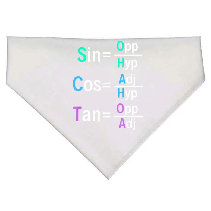 Math Teacher Trigonometry SOH CAH TOA Geometry USA-Made Doggie Bandana