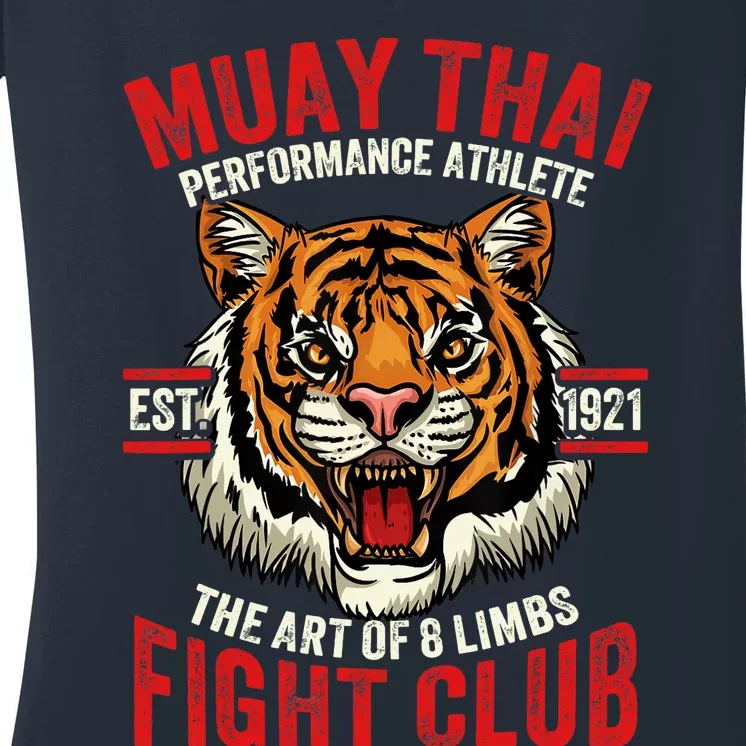 Muay Thai Thai Boxing Women's V-Neck T-Shirt