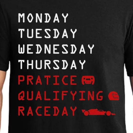 Monday Tuesday Thursday Practice Qualifying Race Day Pajama Set