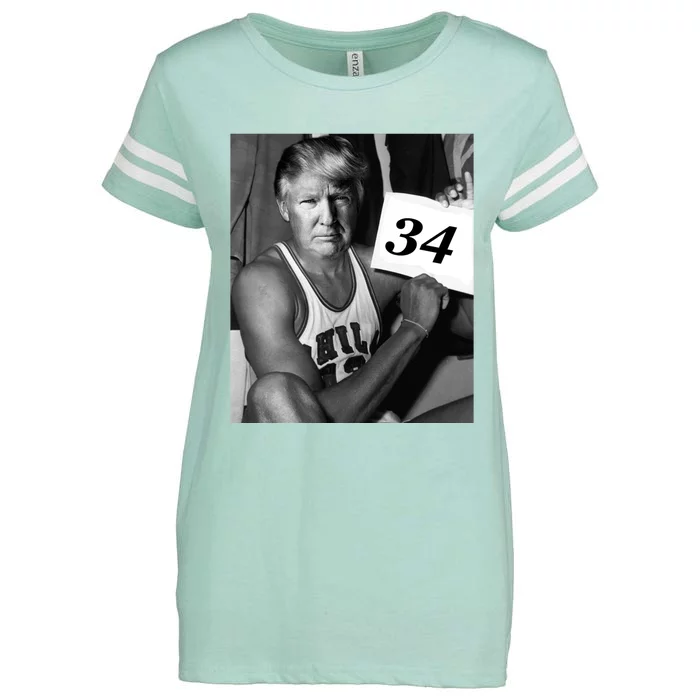 Mike Taddow Trump 340 Not Guilty Enza Ladies Jersey Football T-Shirt