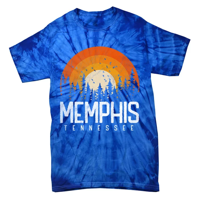 Memphis Tennessee Tn Gift Retro Style Vintage 70s 80s Gift Meaningful Gift Tie-Dye T-Shirt