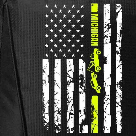 Michigan Tow Truck Driver Flag City Backpack